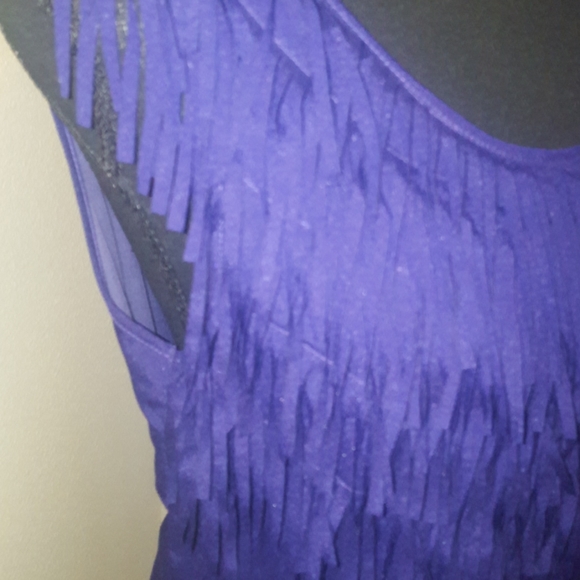 💜Ya Los Angeles Purple Fringe Dress💜 - Picture 3 of 9